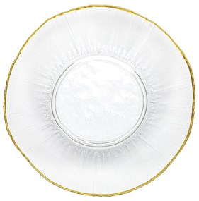 Szklana misa złotą obwódką DATURA, 30 cm