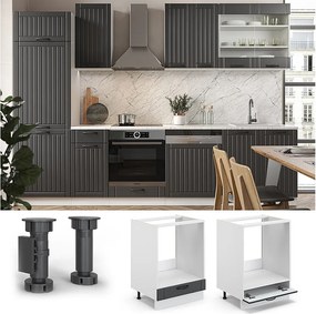 Szafka kuchenna antracytowy domek wiejski 60x51.6x82 fame-line