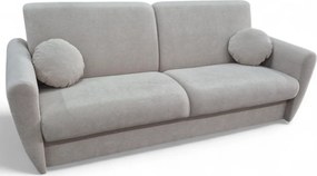 Jasnoszara sofa typu wersalka z poduszkami G7-K53