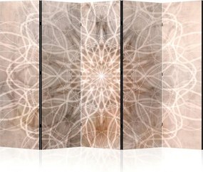 Parawan pokojowy 5-częściowy 225x172 Dwustronny dekoracyjny boho minimalistyczny Beżowy Mandala Z Betonu