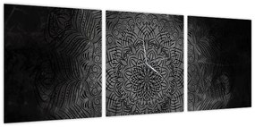 Obraz  - Mistyczna mandala (z zegarem) (90x30 cm)