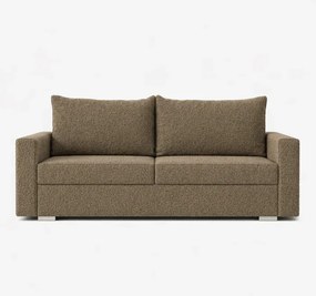 Sofa z Funkcją Spania DRAVOS Brązowa Boucle Nowoczesna
