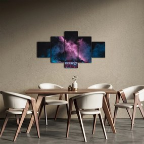 Obraz - Różowo - niebieski dym (125x70 cm)