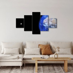 Obraz Księżyca i Ziemi (125x70 cm)