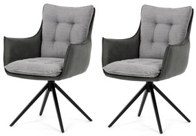 Zestaw krzeseł obiadowych z mechanizmem powrotnymDCH-D1345 GREY2, 2 szt.