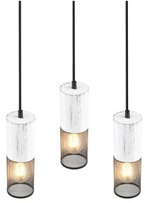 Czarno-biała lampa wisząca ø 28 cm Tosh – Trio