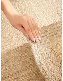 Dywan z juty dwustronny/tkany ręcznie w jasnym naturalnym kolorze 60x90 cm Sharmila Natural White – Hanse Home