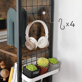 Regał TAYLOR 5 półek 155x74 cm, rustykalny brązowy