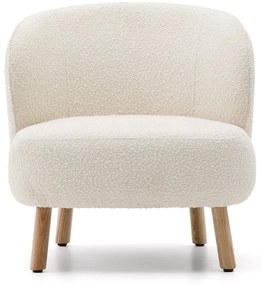 Kremowy fotel z materiału bouclé Ulit – Kave Home