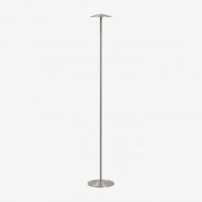 Bezprzewodowa Lampa Stojąca Led Do Użytku Zewnętrznego Z Żelaza Emilein Szczotkowana Szarość - Sklum