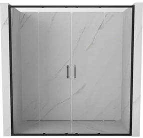 Mexen Exo drzwi prysznicowe podwójne rozsuwane 170 cm, transparent, czarne - 8152-170-000-70-00