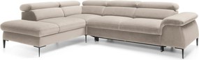 Masseno Narożnik MESTO z funkcją spania i pojemnikiem na pościel Narozniki L, Rozkładana sofa - Beżowy, VOGUE 02