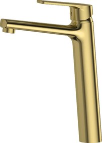 Full bateria umywalkowa wysoki szczotkowane złoto - Essebagno