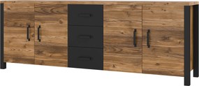 Komoda OLIVIERO 220 cm do Salonu Sypialni Odcienie brązu