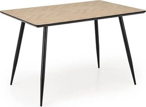Stół BERTO 120x80 dąb naturalny/czarny