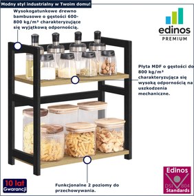 Dwupoziomowa półka kuchenna na przyprawy dąb artisan C5-G59