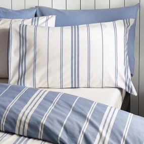 Biało-niebieska pościel dwuosobowa 230x220 cm Harbour Stripe – Catherine Lansfield