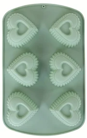 Zielona silikonowa forma na muffiny, 27 x 17 cm