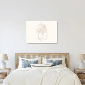 Obraz na szkle - Line art monstera N⁰1 (70x50 cm)