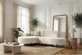 Narożnik Parma Studio Hills, do salonu, tkanina Quelle, lewy, kremowy (02)