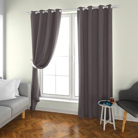 2x jasnoszara zasłona OXFORD 140x250 cm
