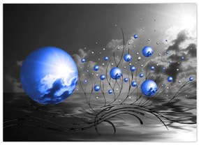 Obraz ciemnoniebieskich kul (70x50 cm)