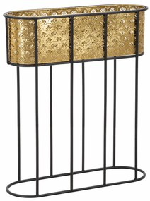 Osłonka na doniczki na stojaku, metalowa koronka, wys. 70 cm