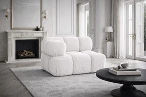 Moduł narożny, róg, do systemu modułowego, tkanina bukla Abriamo, Ecru, Selia