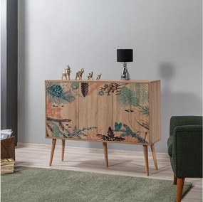 Nowoczesna komoda – 120 x 90 x 36 cm – Dąb Sonoma – 100% melamina