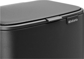 Ciemnoszary stalowy kosz na śmieci z pedałem 4 l Bo – Brabantia