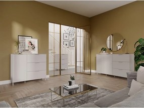 Kremowa komoda z matowym wykończeniem 151x98x40 cm Savoca – Germania