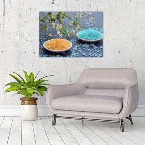 Obraz na szkle - kolorowa sól morska (70x50 cm)