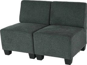 Modułowa sofa 2-osobowa Moncalieri,  antracytowo-szary, bez podłokietników