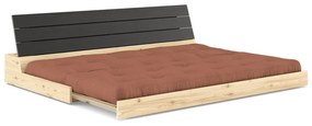 Ceglasta rozkładana sofa 196 cm Base – Karup Design