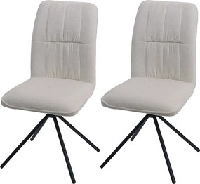 Krzesło do jadalni MCW-N99 (zestaw 2 szt.),  kremowe