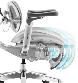 Fotel ergonomiczny szary V-Kinetic