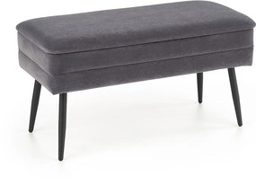 Ławka VELVA VELVET ciemnozielona z pojemnikiem