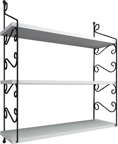 Półka ścienna – 72 cm x 81 cm x 20 cm – biała – MDF