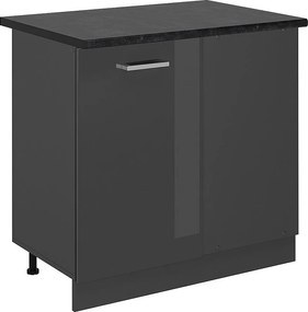 Szafka narożna antracyt wysoki połysk 86x60x81.6 r-line