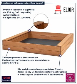 Drewniana klasyczna piaskownica W3-S85
