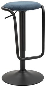 Morski/czarny tapicerowany hoker z regulowaną wysokością (wysokość siedziska 61 cm) Destiny – Mauro Ferretti