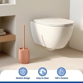 Brązowa szczotka do WC ceramiczna Fablo – Wenko