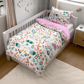 PrzytulneMieszkanie.pl PrzytulneMieszkanie.pl Pościel z kory do łóżeczka Renforcé LUNETTA różowa Rozmiar pościeli: 45 x 65 cm | 90 x 140 cm