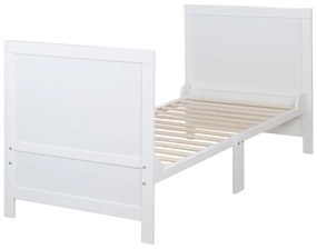 Białe łóżeczko z regulowaną wysokością 70x140 cm Easy Sleep – Roba
