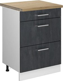 Szafka dolna do kuchni czarny beton 60x60x81.6 r-line