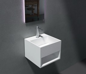 Umywalka ścienna PB2035 z odlewu mineralnegoBiały mat - 32,5 x 32,5 x 25 cm