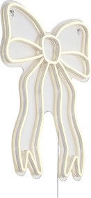 Neonowa lampa ścienna ciepła biel z LED - Bow