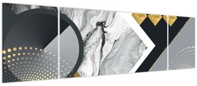 Obraz - Teksturowany kolaż (170x50 cm)