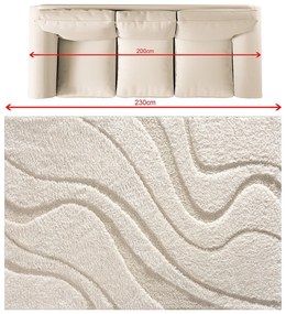 Dywan Relief cream 160x230 cm
