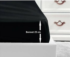 Poszewka na materac 100% bawełny czarna 90x190x25 cm - Certyfikat OEKO-TEX